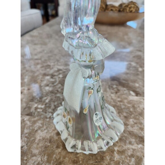 Fenton Iridescent Glass Bridesmaid, Hand Painted And Signed - Picture 5 of 6